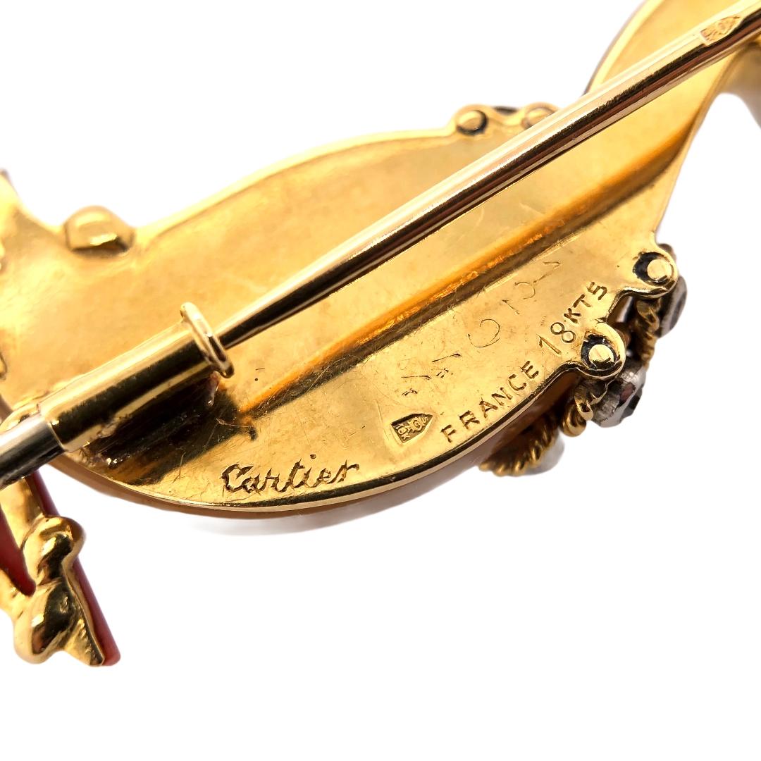 18k gold cartier paris 1960's duck brooch