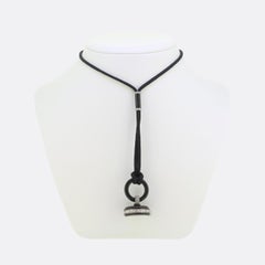 Cartier Antique Diamond Watch Fob Pendant Necklace