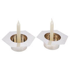 Cartier Antique Silver Candle Holders or Coasters, USA, Circa 1930's