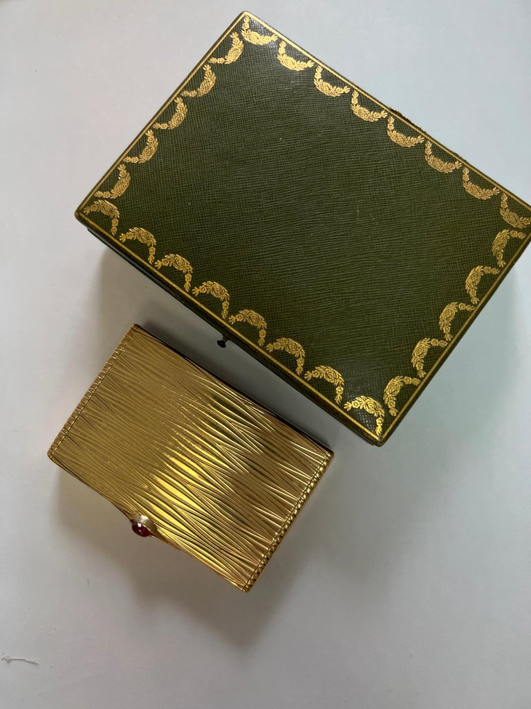 Cartier Antique Solid 14K Gold Cigarette Case, 149.2 Grams, Early 20th  Century