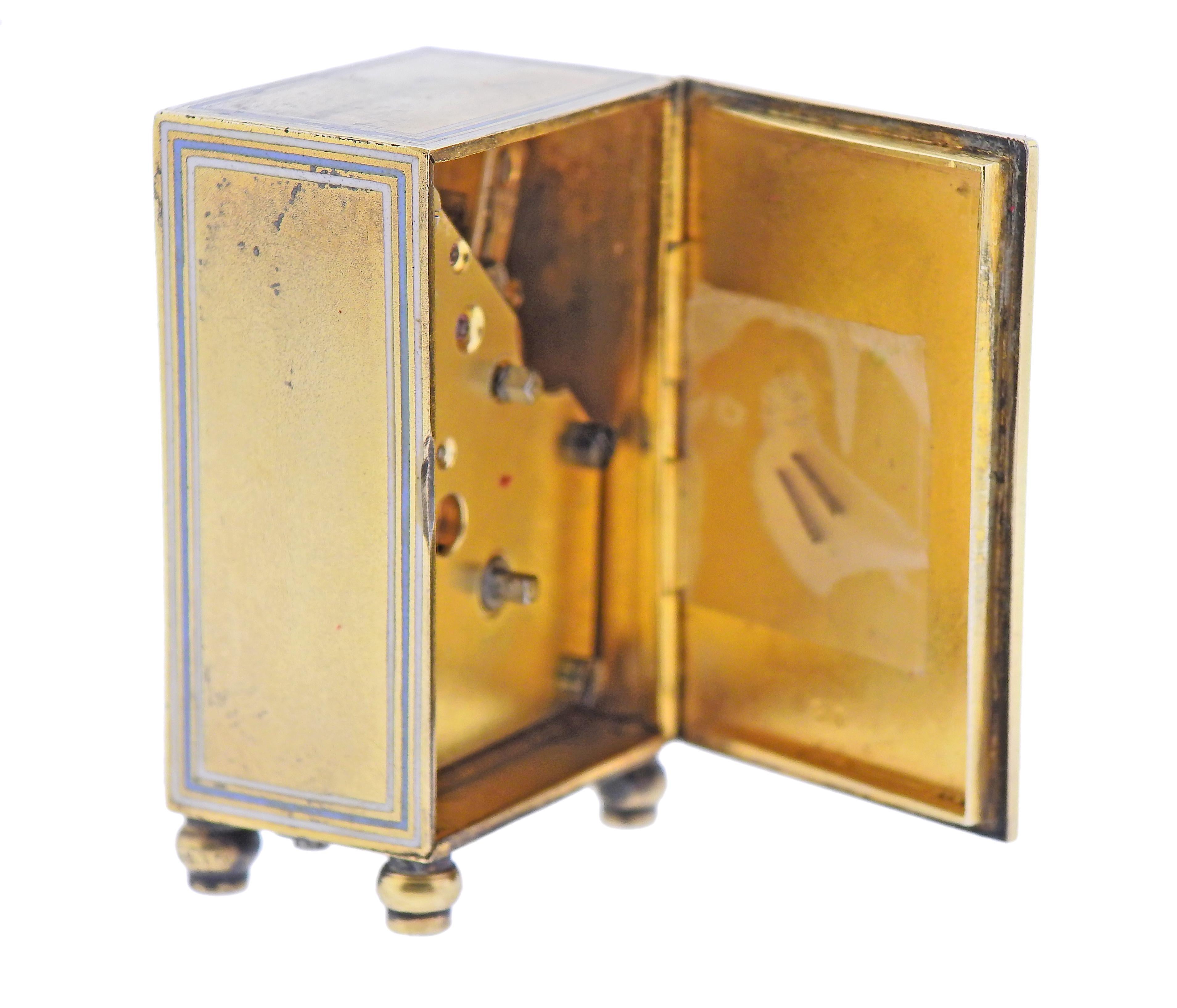 Cartier Antike Schreibtisch-Reiseuhr aus Sterlingsilber im Angebot 1