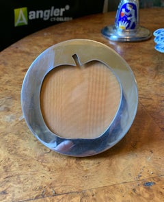 Cadre photo Cartier Apple en argent sterling, style moderne du milieu du siècle dernier