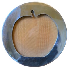 Vintage Cartier Apple Mid-Century Modern Picture Frame Sterling Silver