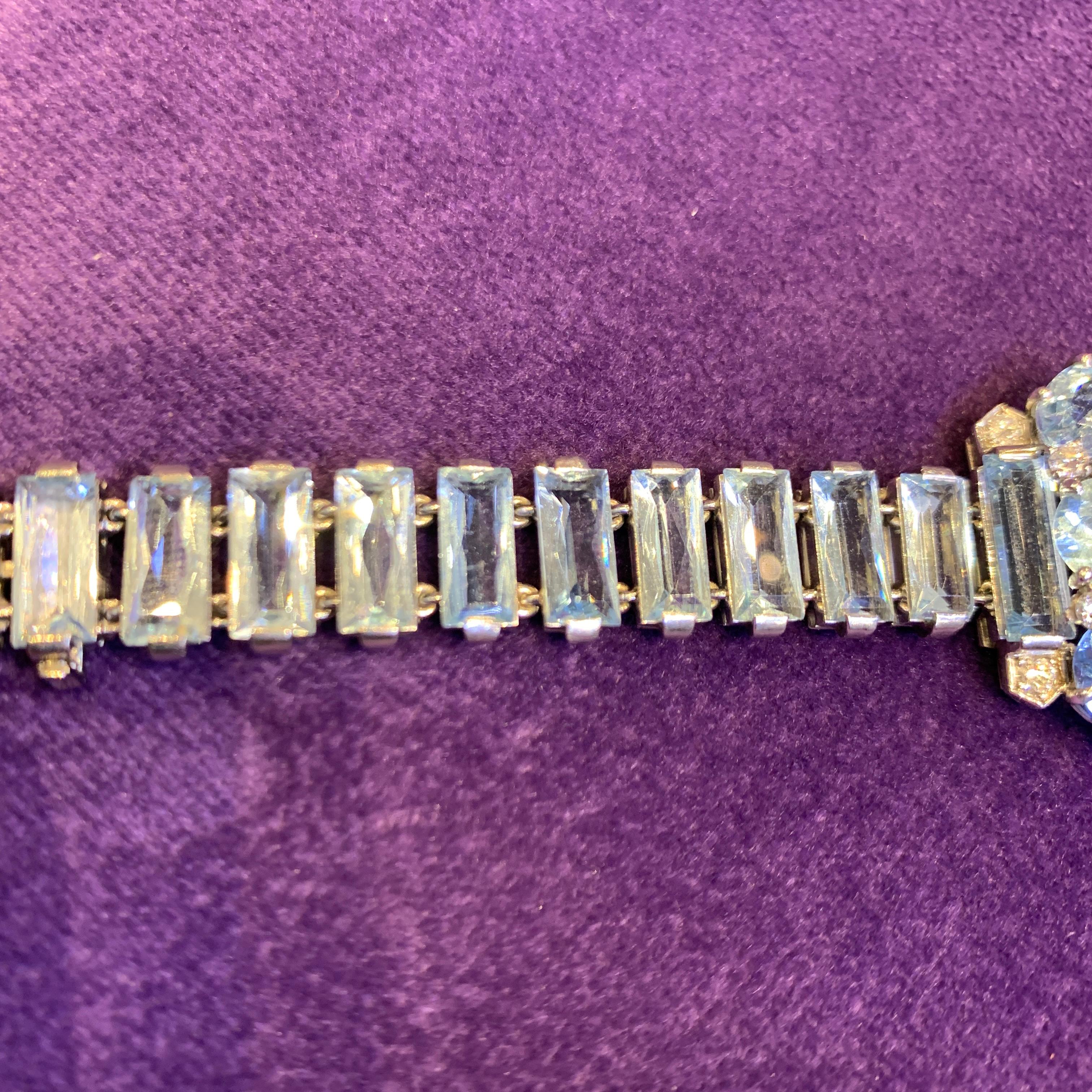 Cartier Aquamarine and Diamond Bracelet For Sale 5