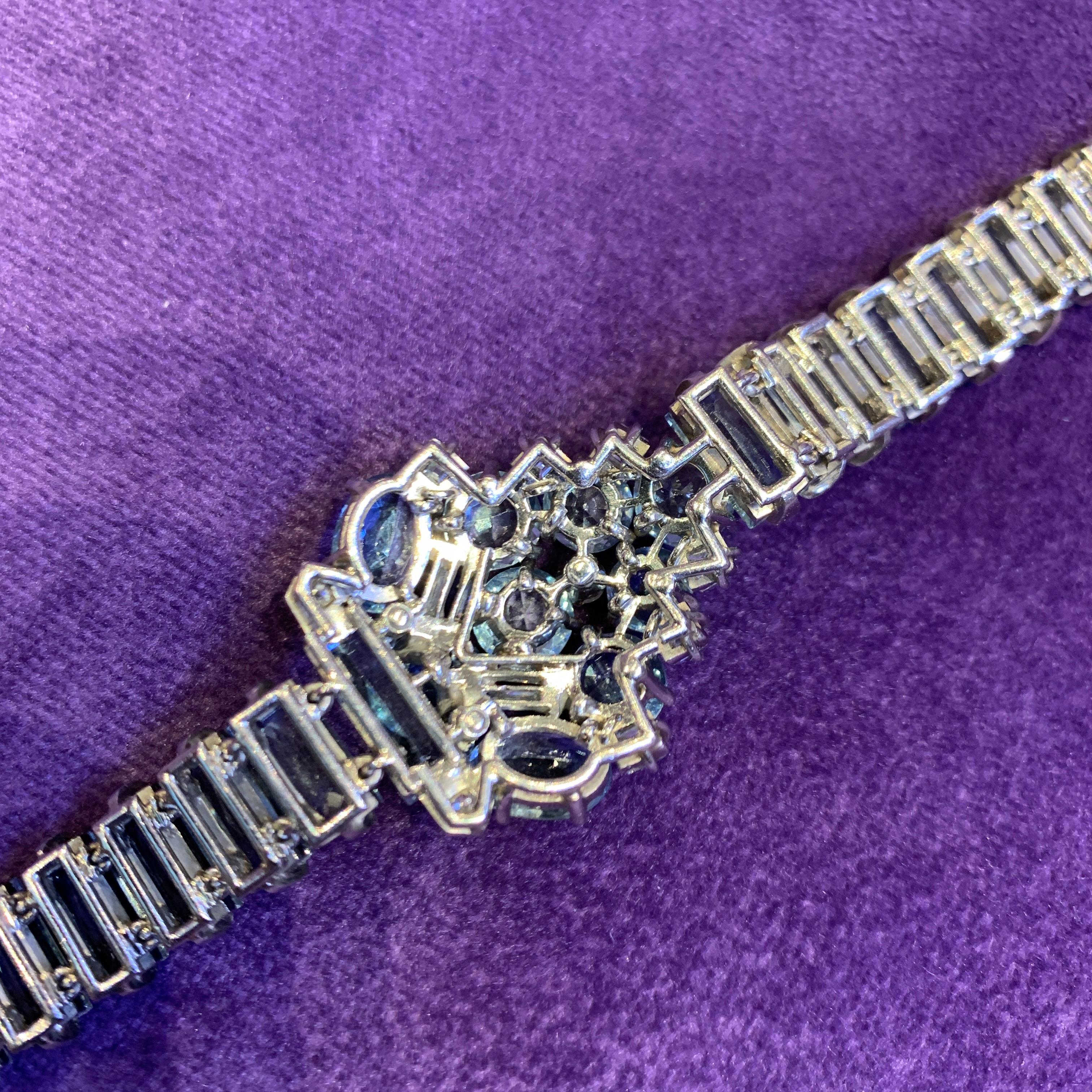 Cartier, bracelet aigue-marine et diamants en vente 9