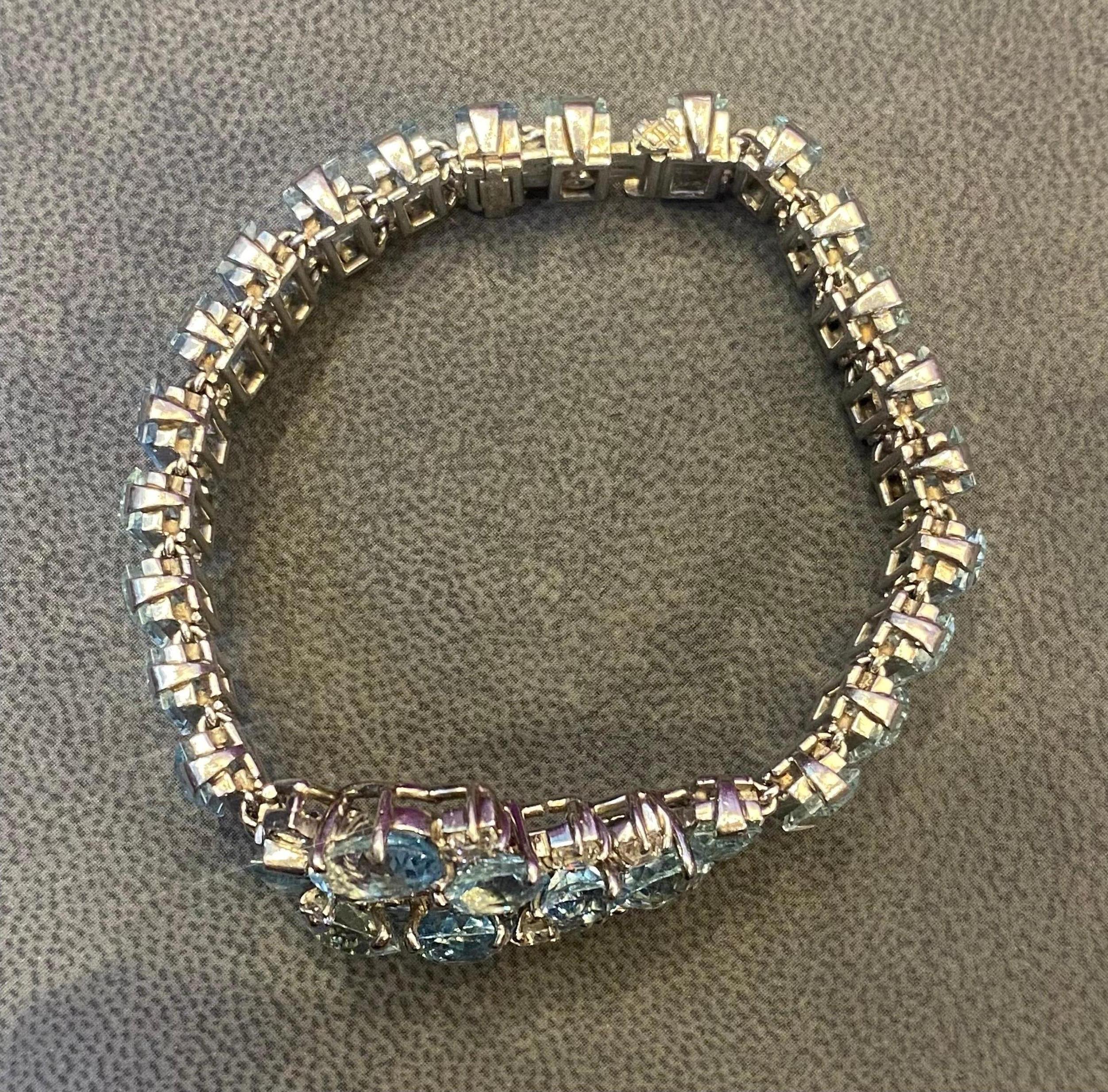 Cartier, bracelet aigue-marine et diamants en vente 11
