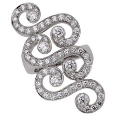 Cartier Bague cocktail Arabesque en or blanc et diamants