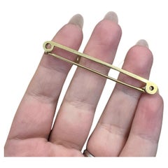 Cartier Art Deco 14k Yellow Gold Safety Pin Fully Hallmarked, circa 1920s