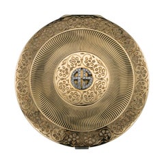 Cartier Art Deco 18-Karat Gold, Enamel, Diamonds Compact, London, circa 1935