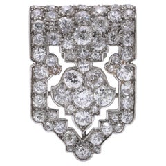 Broche en platine et diamants Cartier Art Deco 1920s