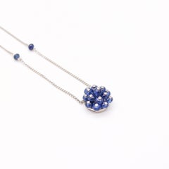 CARTIER Art-Deco 1938 Certified Necklace In Platinum With Diamonds & Sapphires