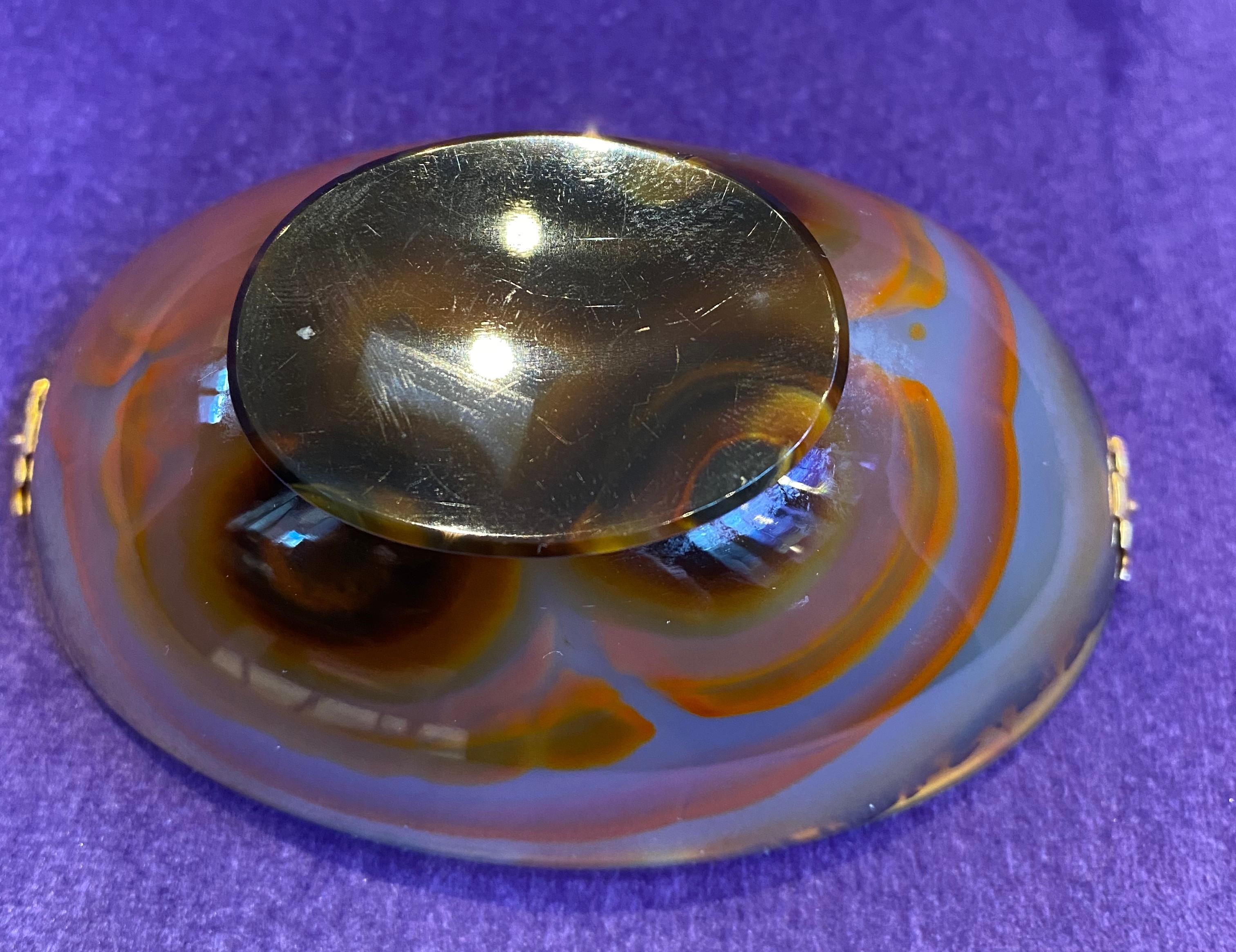 Cartier Art Deco Agate and Coral Bowl In Good Condition In New York, NY