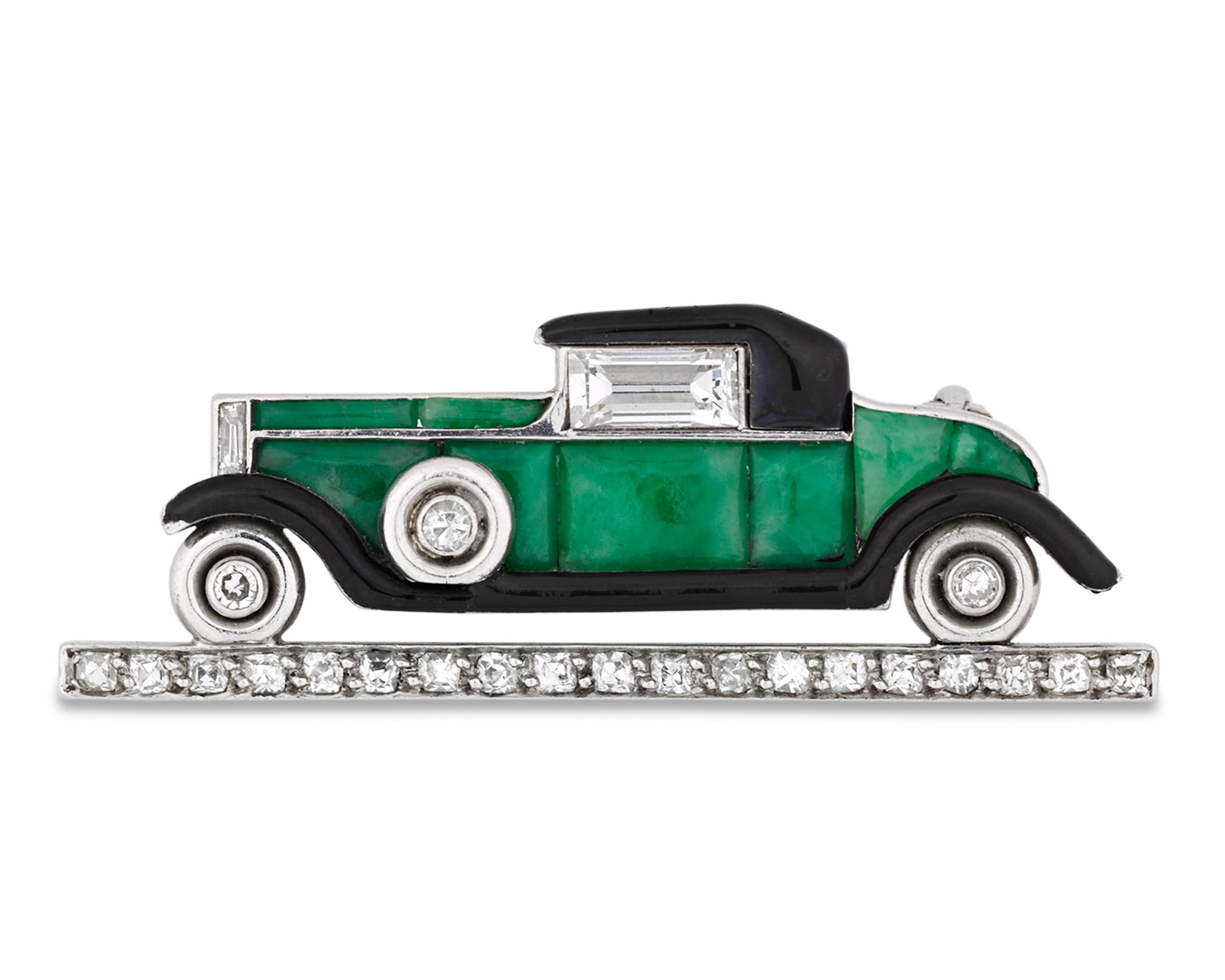 Cartier Art Deco Automobile Brooch In Excellent Condition In New Orleans, LA