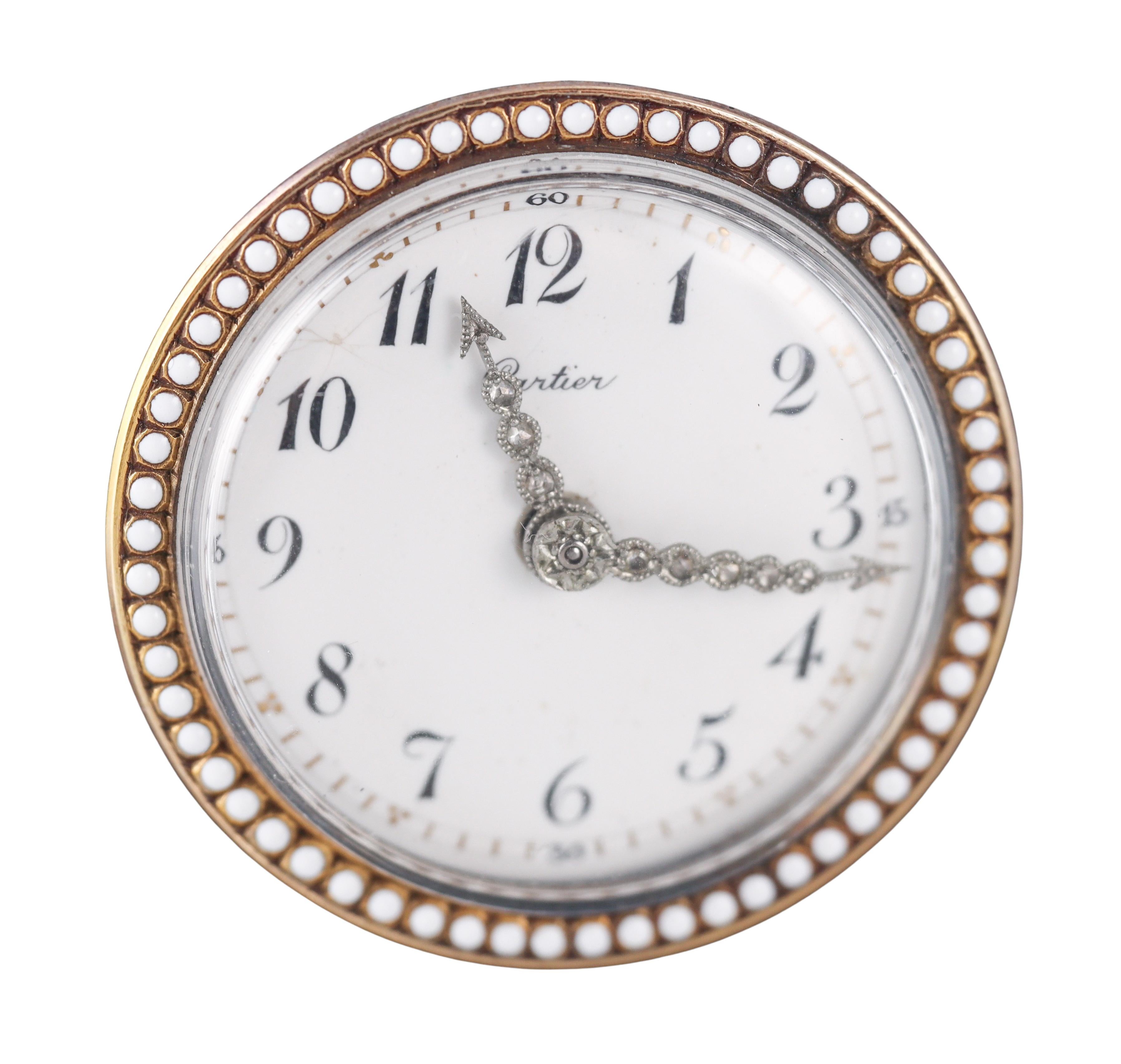 Cartier Art Deco Chrysoprase Guilloche-Achat-Schreibtischuhr (Art déco) im Angebot