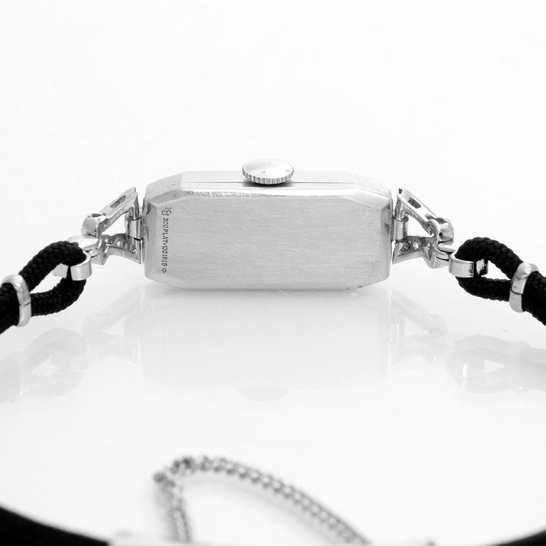 Cartier Art Deco Diamond and Platinum Ladies Watch at 1stDibs
