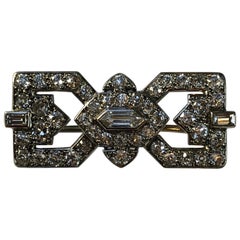 Cartier Art Deco Diamond Bow Brooch in Platinum