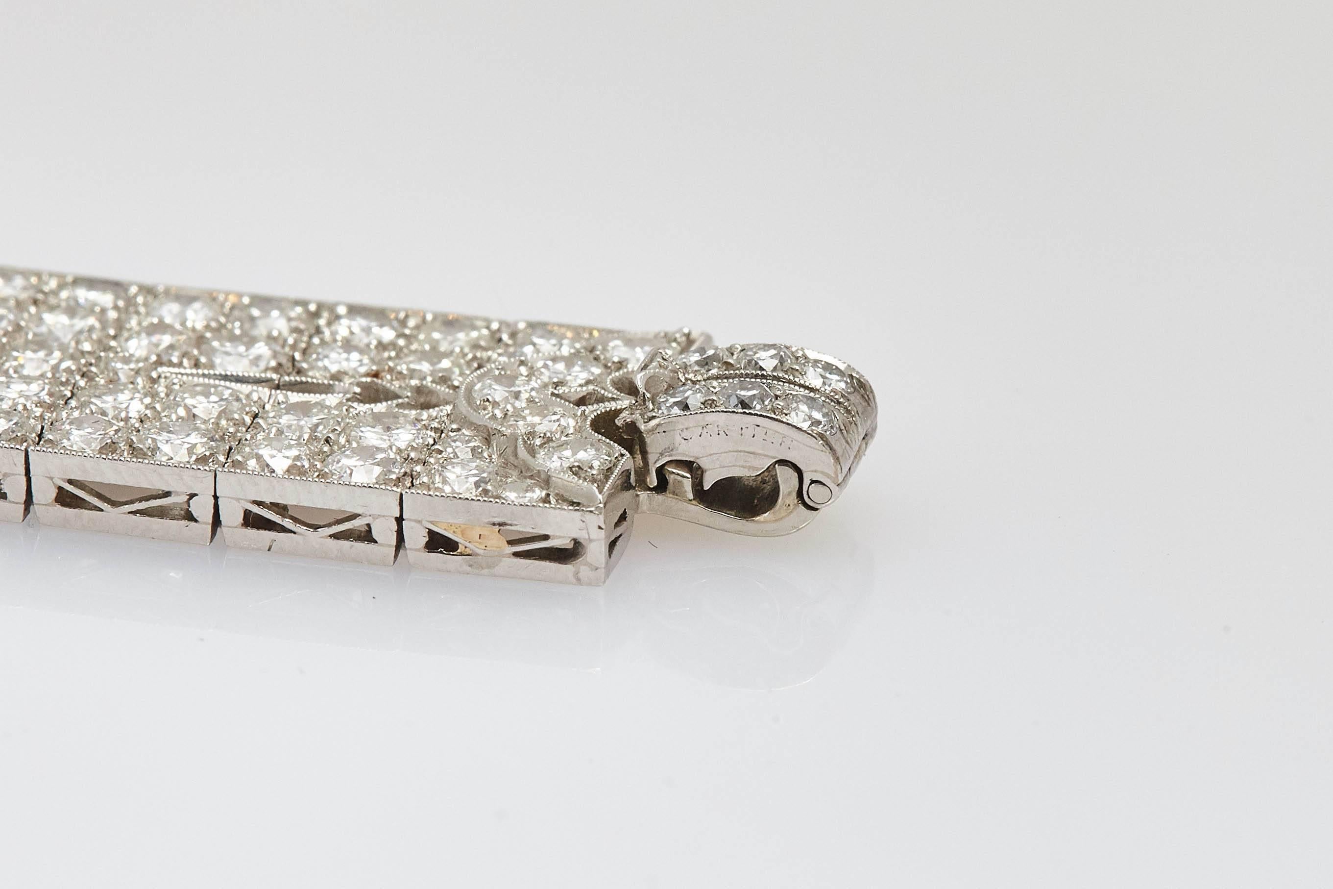 Women's or Men's Cartier Art Deco Diamond Bracelet
