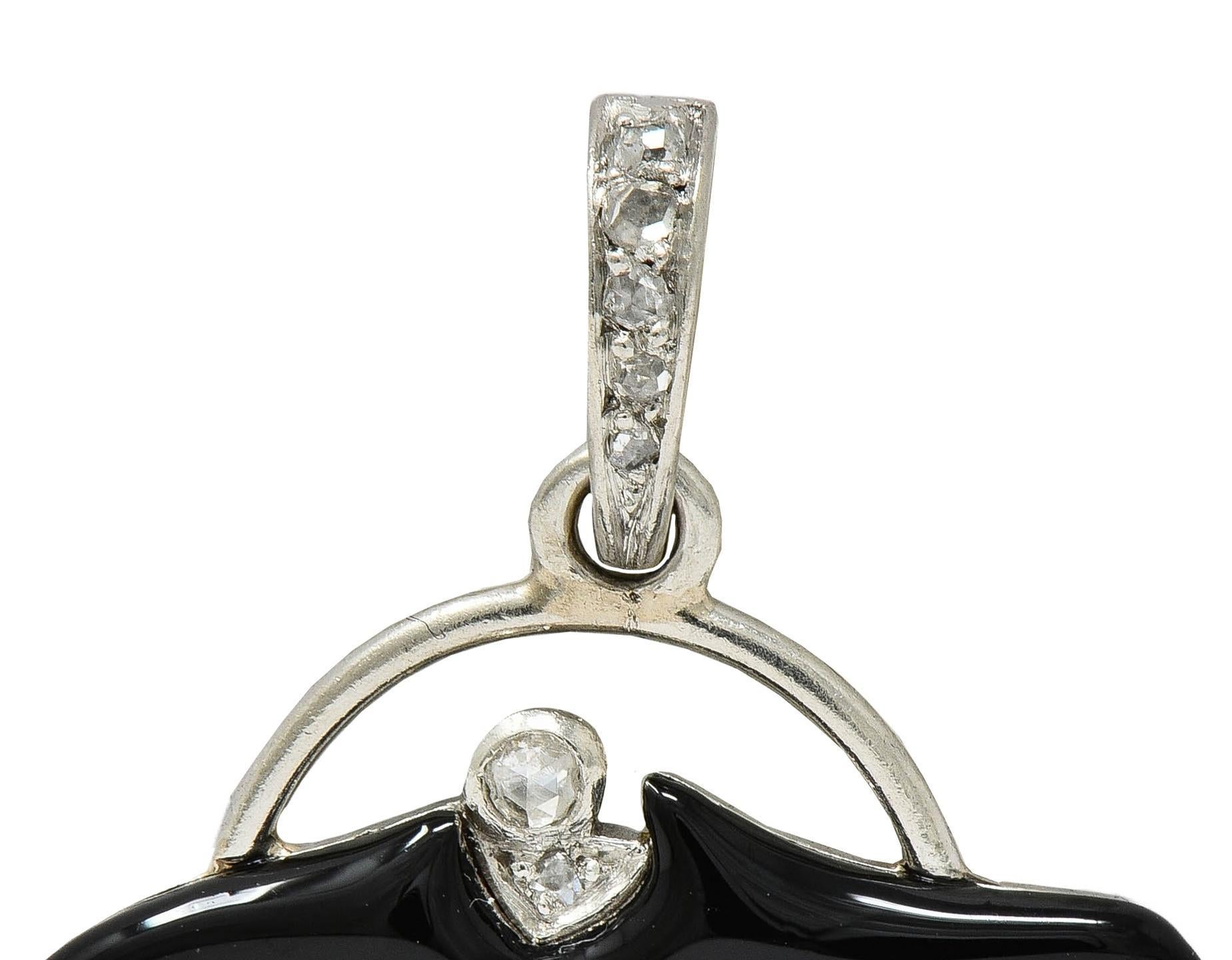 Cartier Art Deco Diamond Enamel Platinum Antique Car Automobile Charm 4