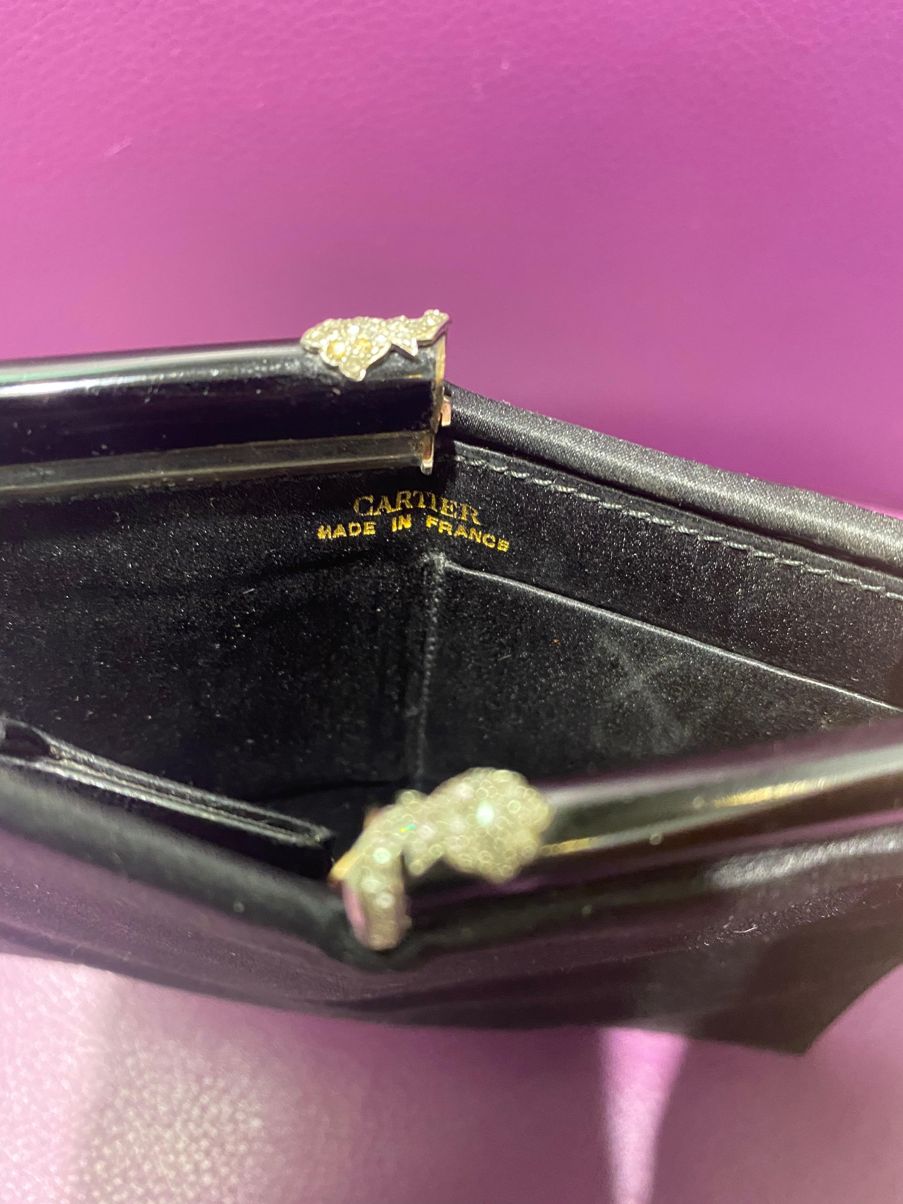 Cartier Art Deco Diamond Pearl Enamel & Onyx Hand Bag 3