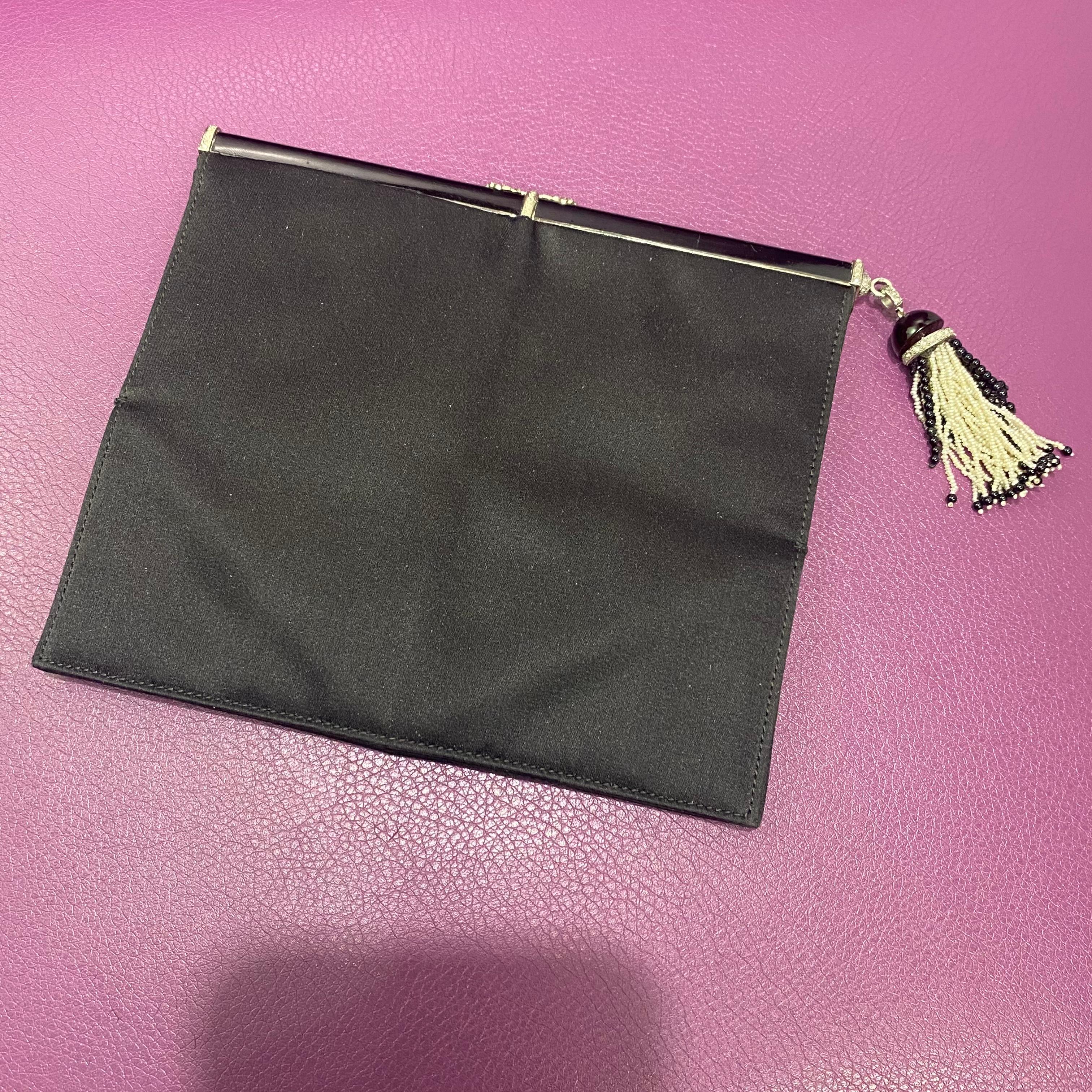 cartier art deco multi gem enamel handbag