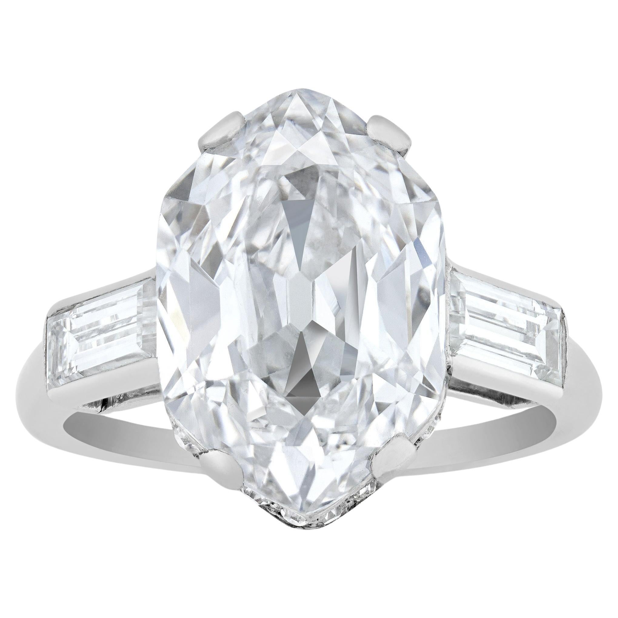 Cartier Art Deco Diamond Ring, 4.33 Carats For Sale