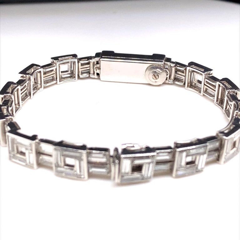 Cartier Art Deco Diamond Set Platinum Cocktail Watch at 1stDibs