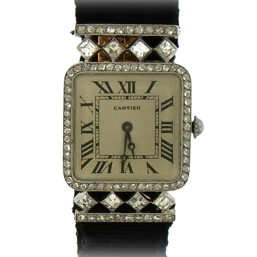 Cartier Art Deco Diamond Wristwatch
