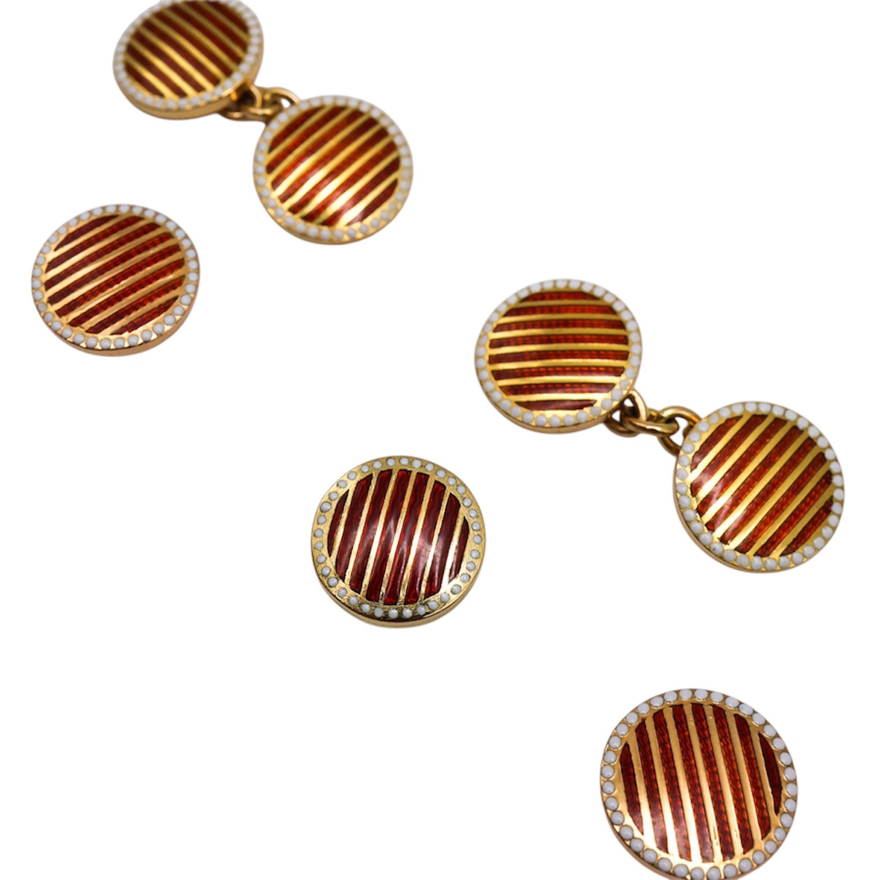 Ensemble de robe en or et émail Art Déco de Cartier, Circa 1930 Bon état - En vente à London, GB