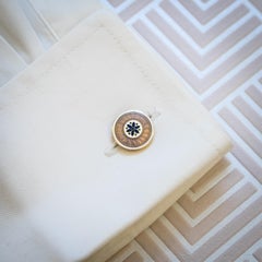 Cartier Art Deco Enamel Gold Cufflinks, circa 1925