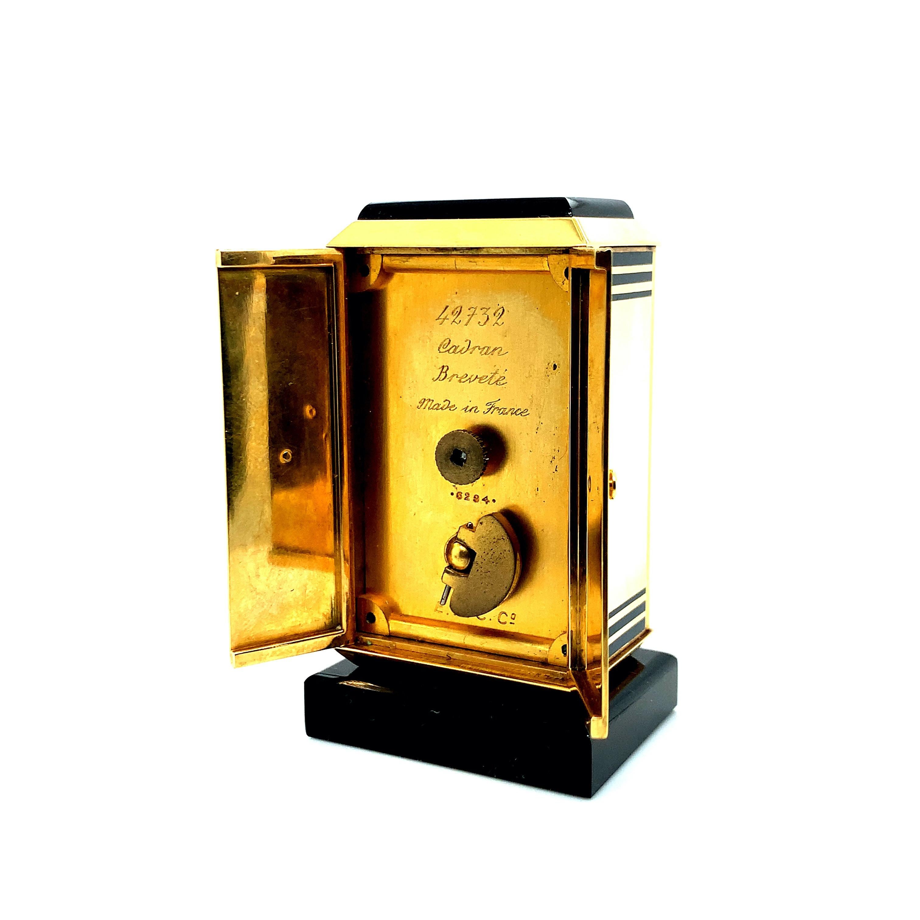 Cartier Art Deco Era Travel Clock In Excellent Condition For Sale In New York, NY