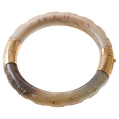 Bracciale di giada intagliata in oro Cartier Art Carved