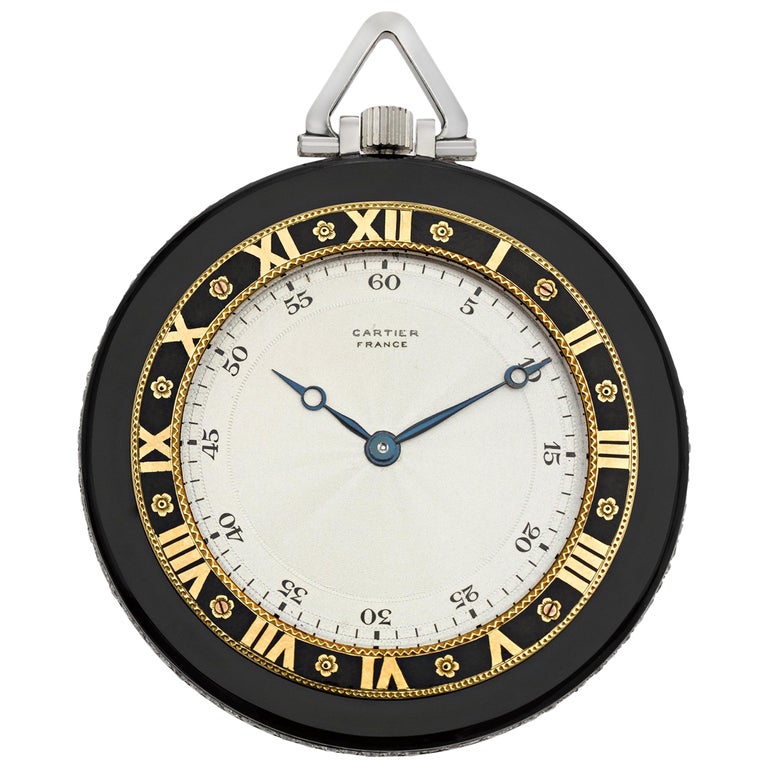 Cartier Art Deco Onyx Pocket Watch at 1stDibs cartier pocket watch
