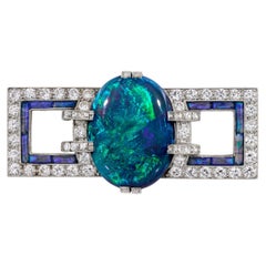 Cartier Art Deco Opal Brooch