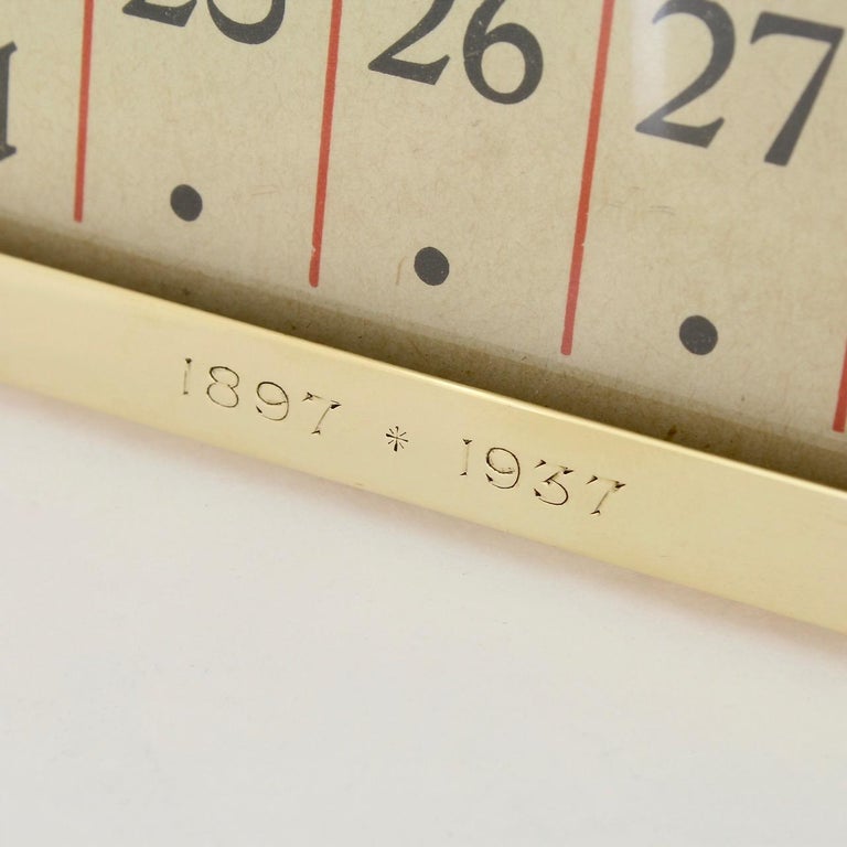 Cartier Art Deco Period 14 Karat Gold Desk Calendar or Picture Frame at