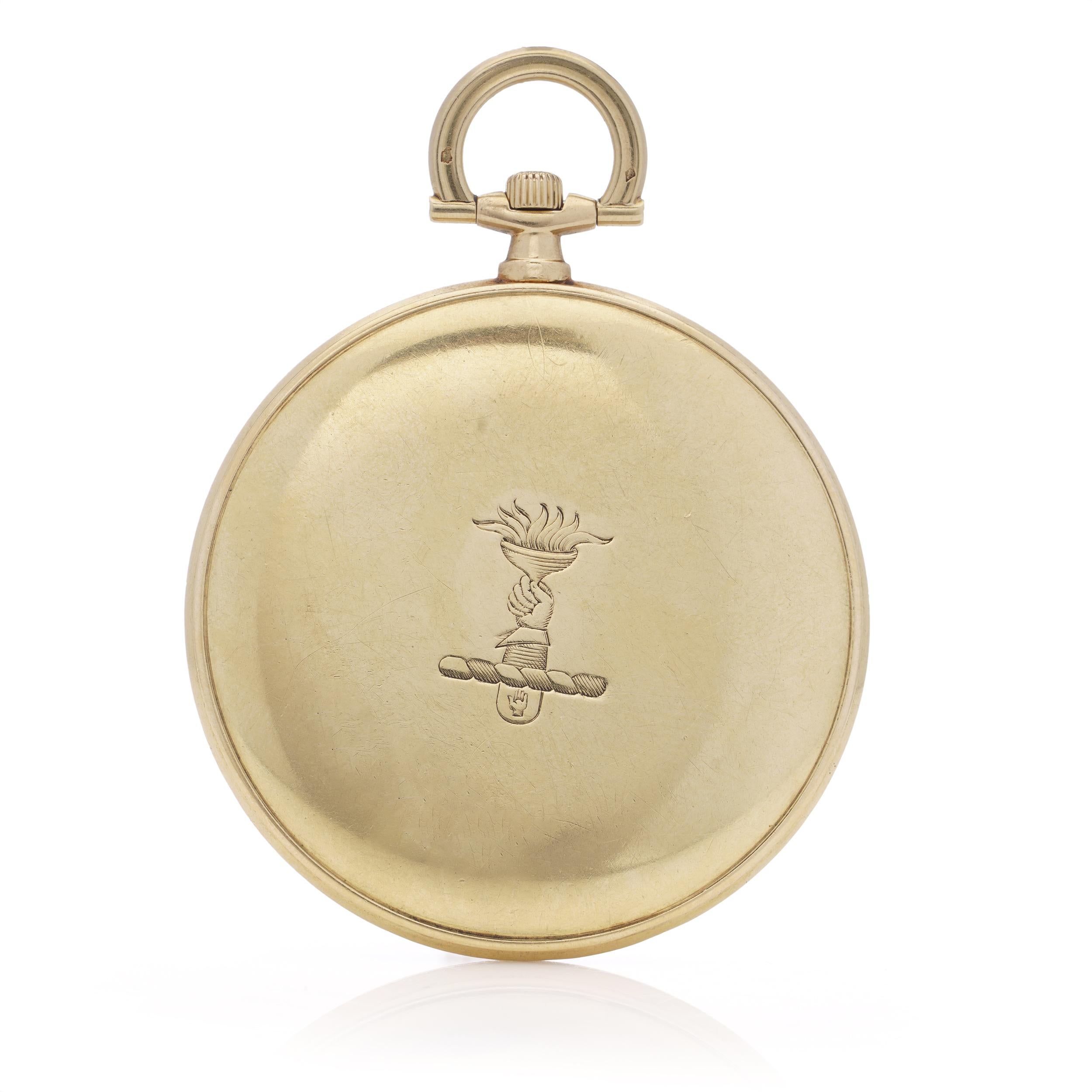 Cartier Pochette circulaire à face ouverte EWC d'époque Art déco en or jaune 18 carats  Bon état - En vente à Braintree, GB