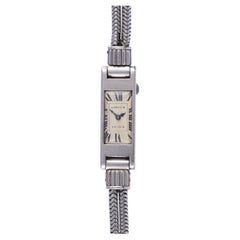 Cartier Art Deco Platin Damen Cocktail Armbanduhr