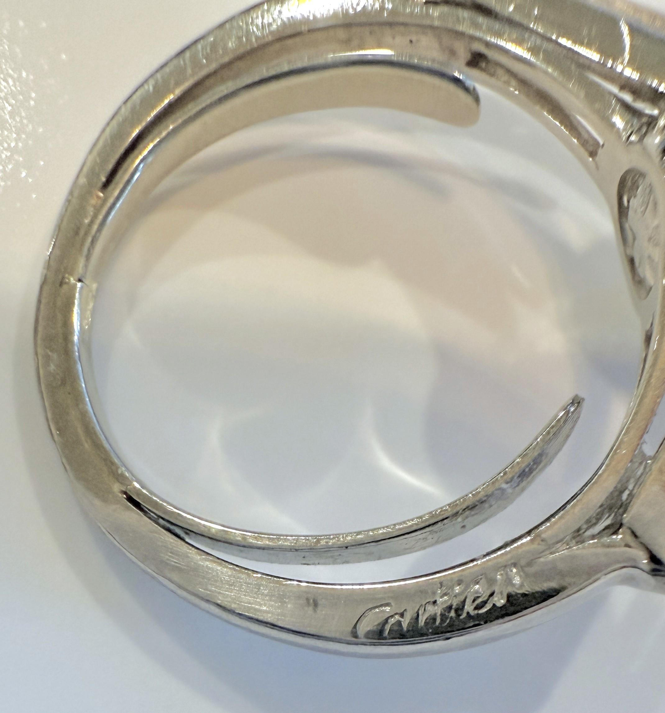 Cartier Art Deco Platinum South Sea Pearl & Diamond Ring With GIA Report For Sale 15