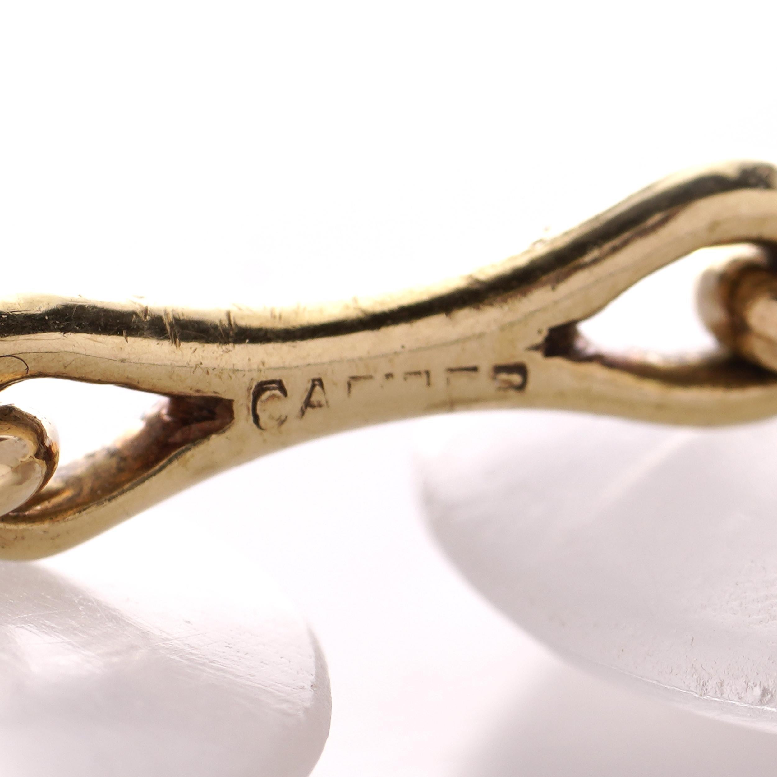 Cartier Art Deco rock crystal cufflink dress set - 14kt. Gold, Platinum For Sale 3