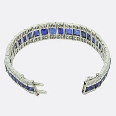 Cartier Art Deco Sapphire and Diamond Bracelet