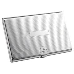 Cartier Art Deco Sterling Silver Business Card Holder French, Circa 1920–1930