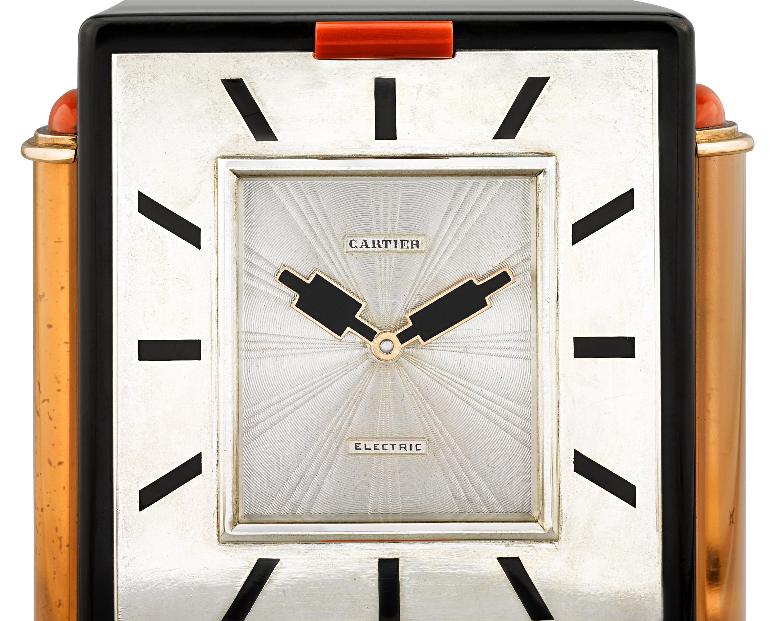 French Cartier Art Deco Table Clock For Sale