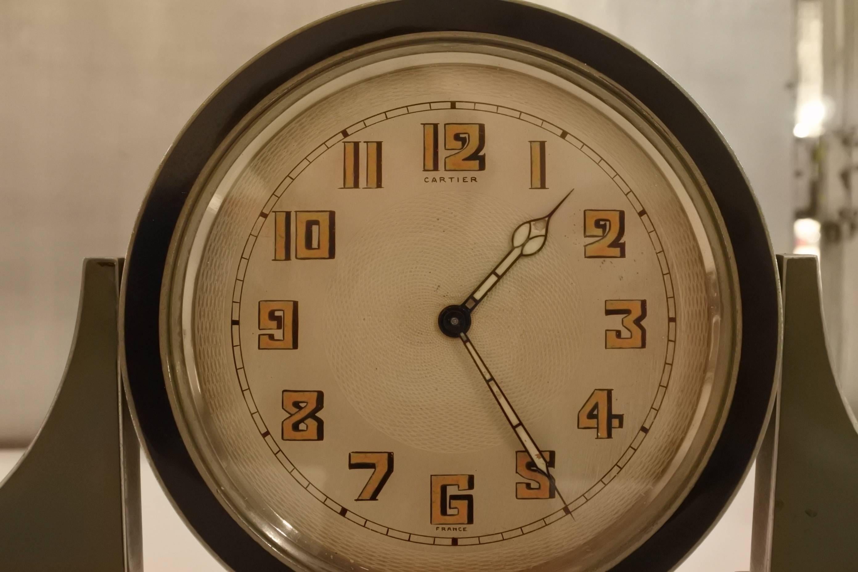 Cartier Art Deco Table Clock In Excellent Condition In New York, NY