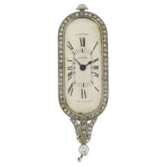 Cartier Art Deco Uhren-Knopf-Anhänger