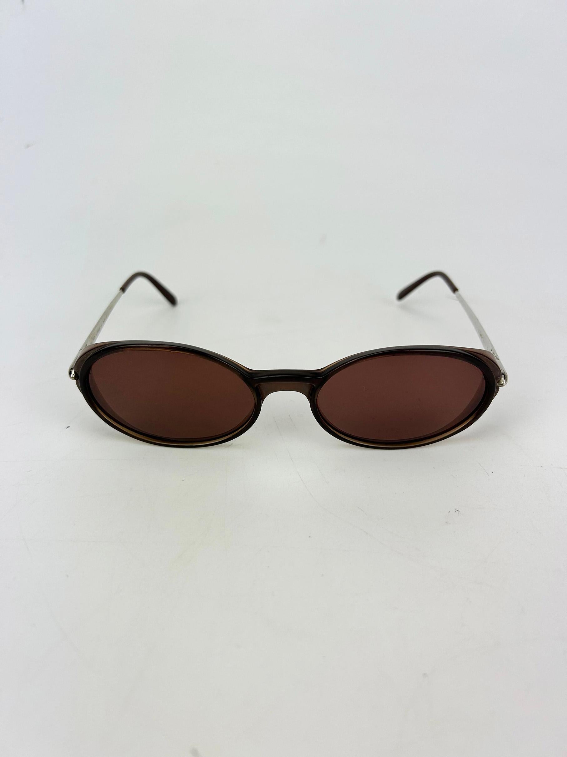 Cartier Aspen Vintage Brown Oval Lens Sonnenbrille c1990s 1
