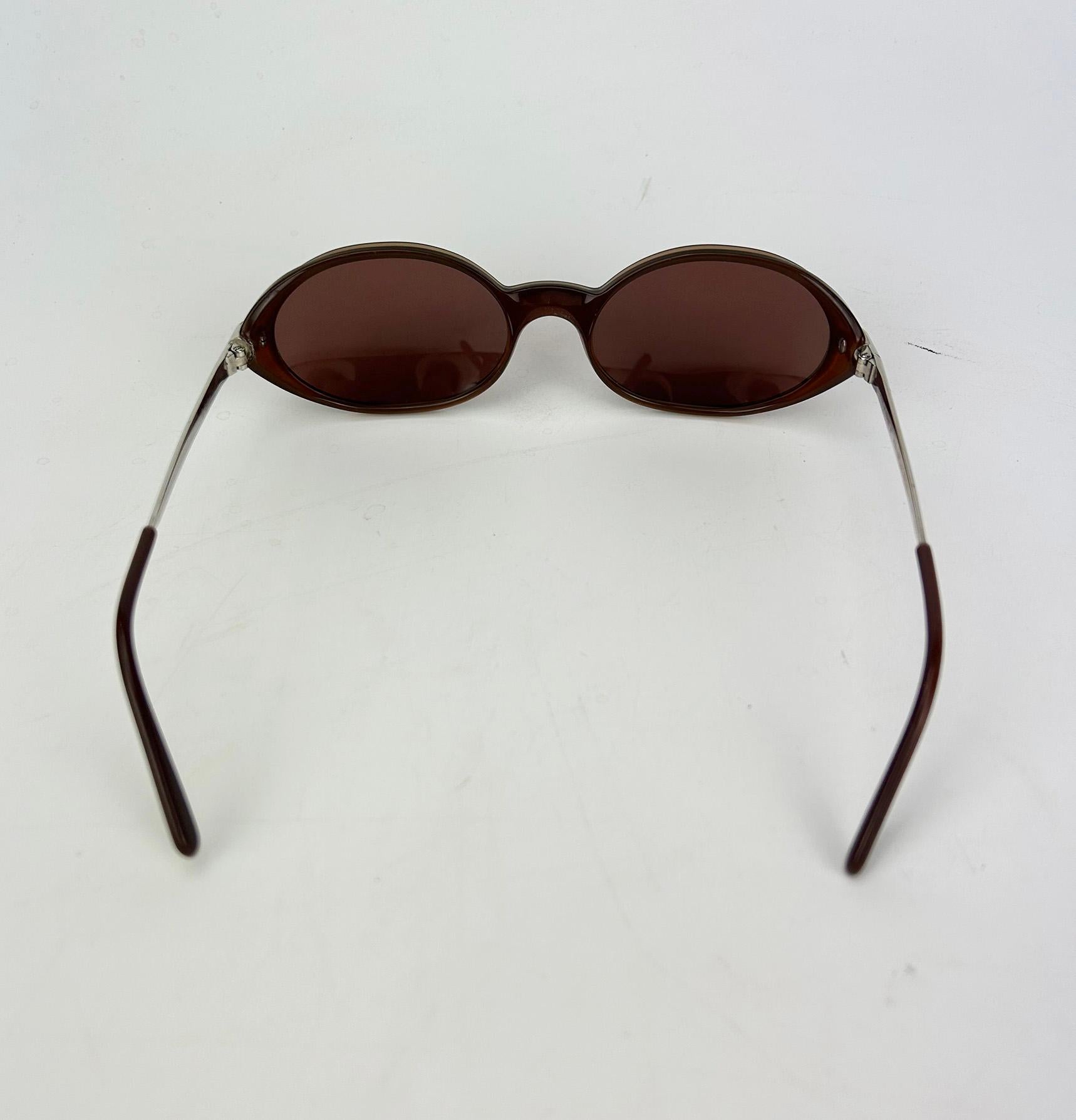 Cartier Aspen Vintage Brown Oval Lens Sonnenbrille c1990s 3