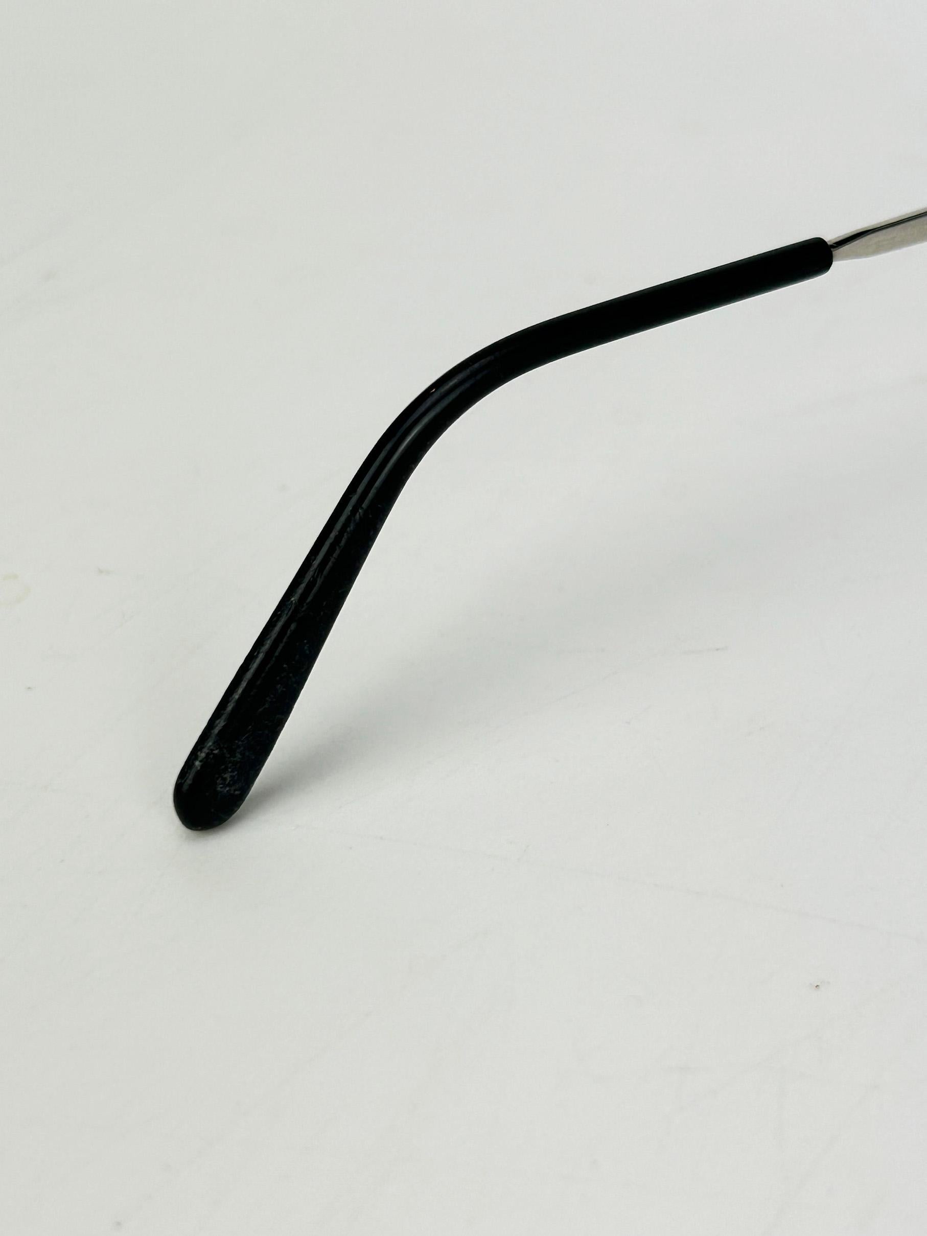 Lunettes de soleil ovales grises vintage Cartier Aspen c1990s en vente 7
