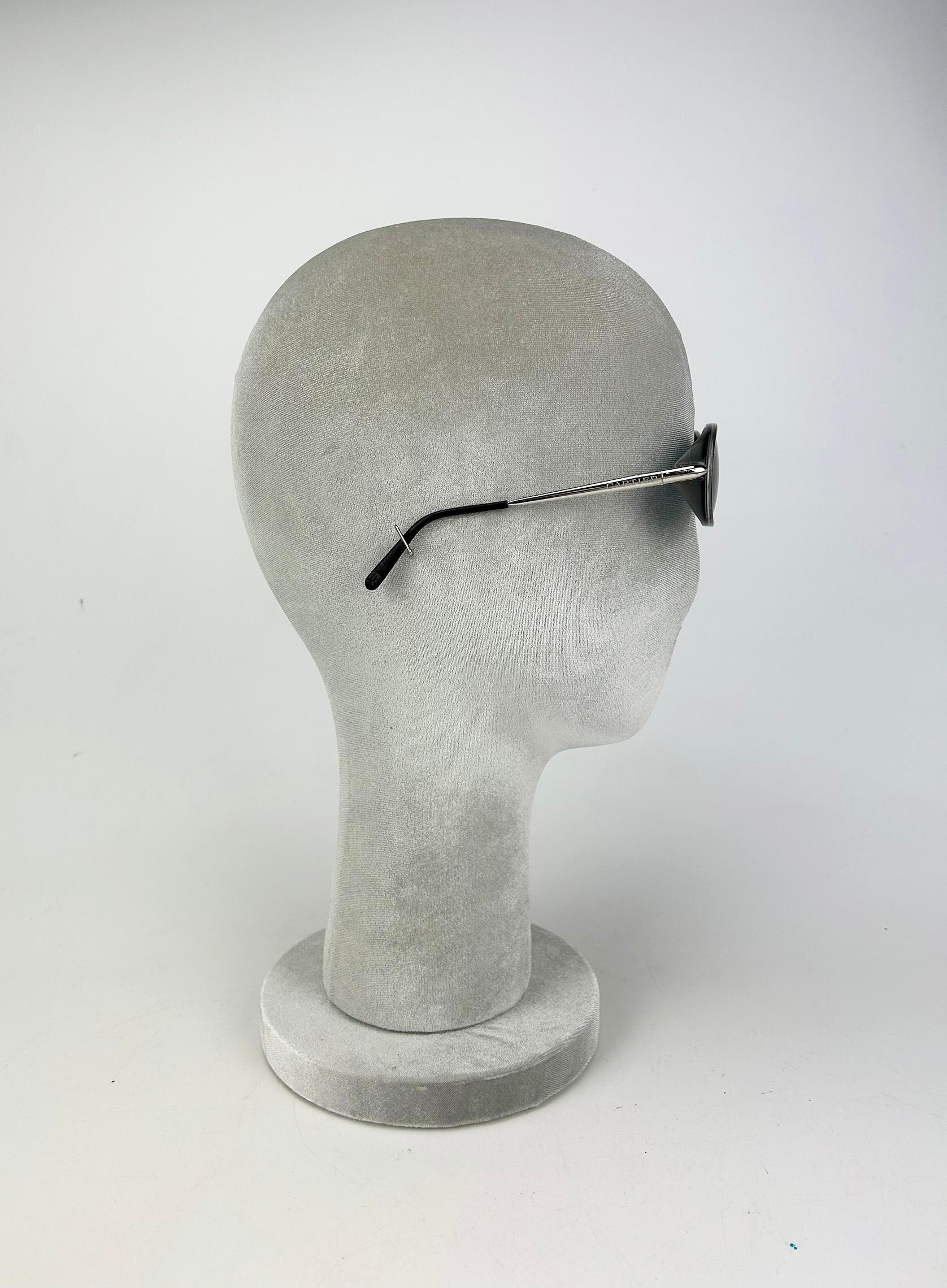 Lunettes de soleil ovales grises vintage Cartier Aspen c1990s Unisexe en vente