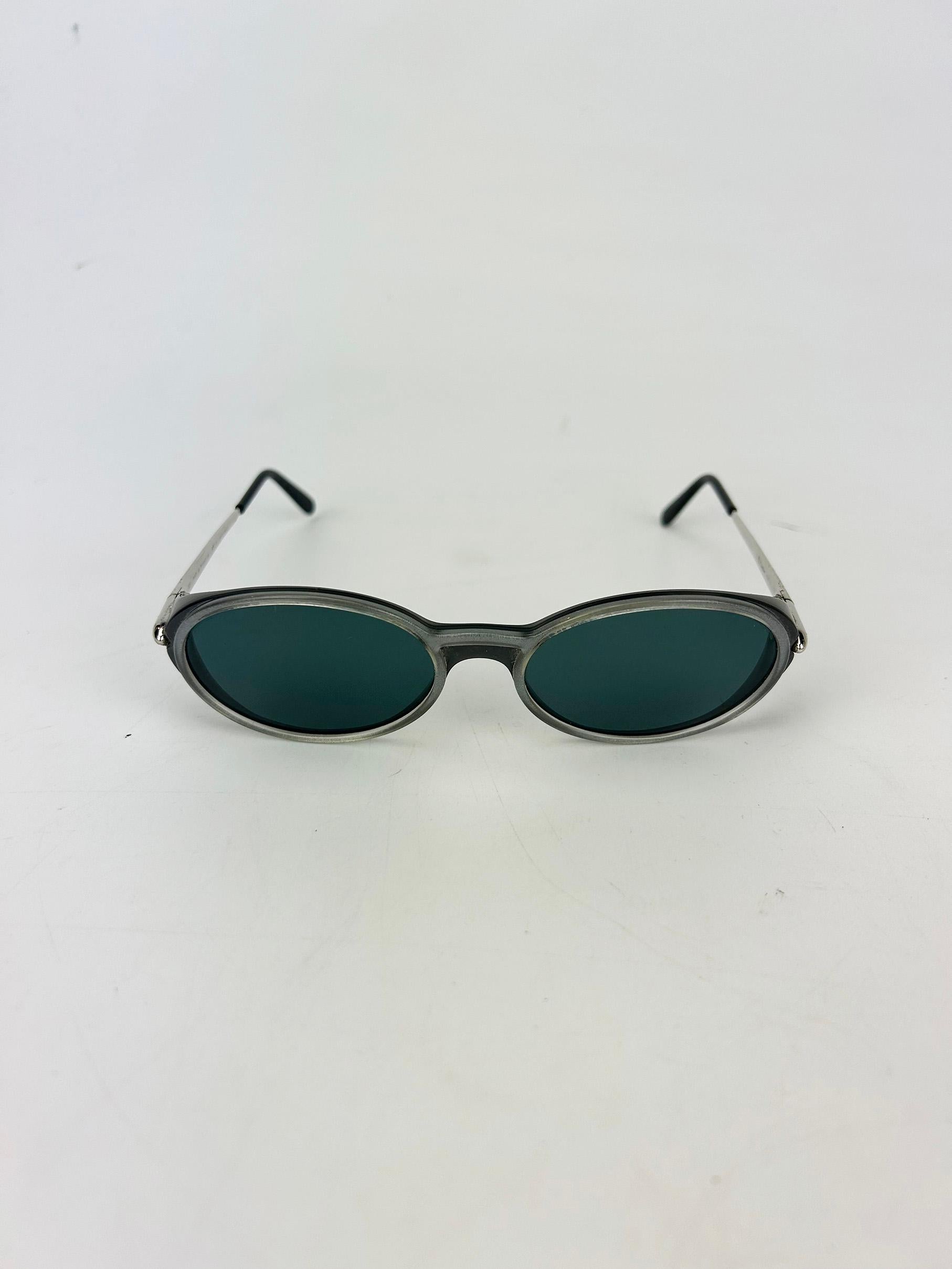 Lunettes de soleil ovales grises vintage Cartier Aspen c1990s en vente 1