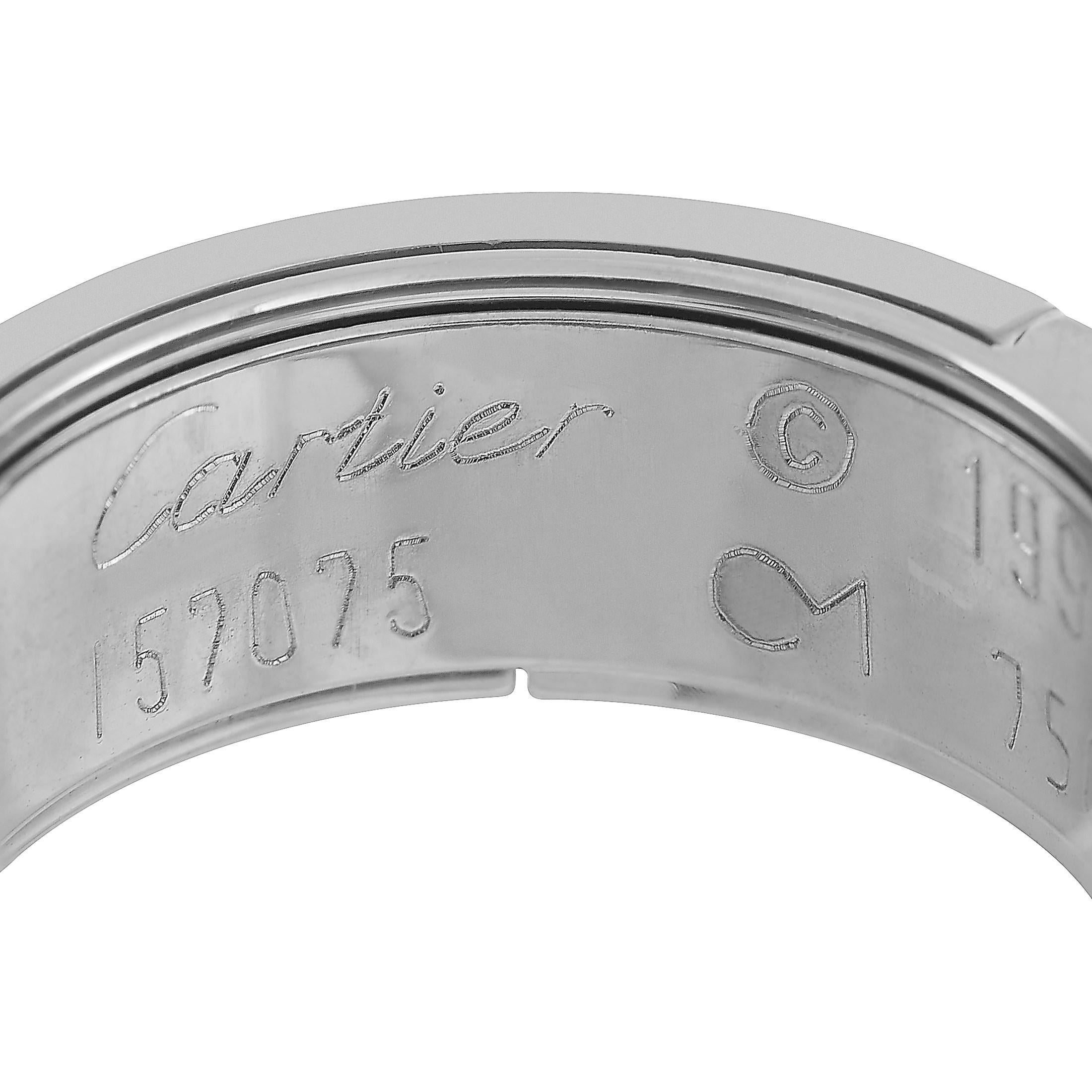 Cartier Astro LOVE 18 Karat White Gold Ring In Excellent Condition In Southampton, PA