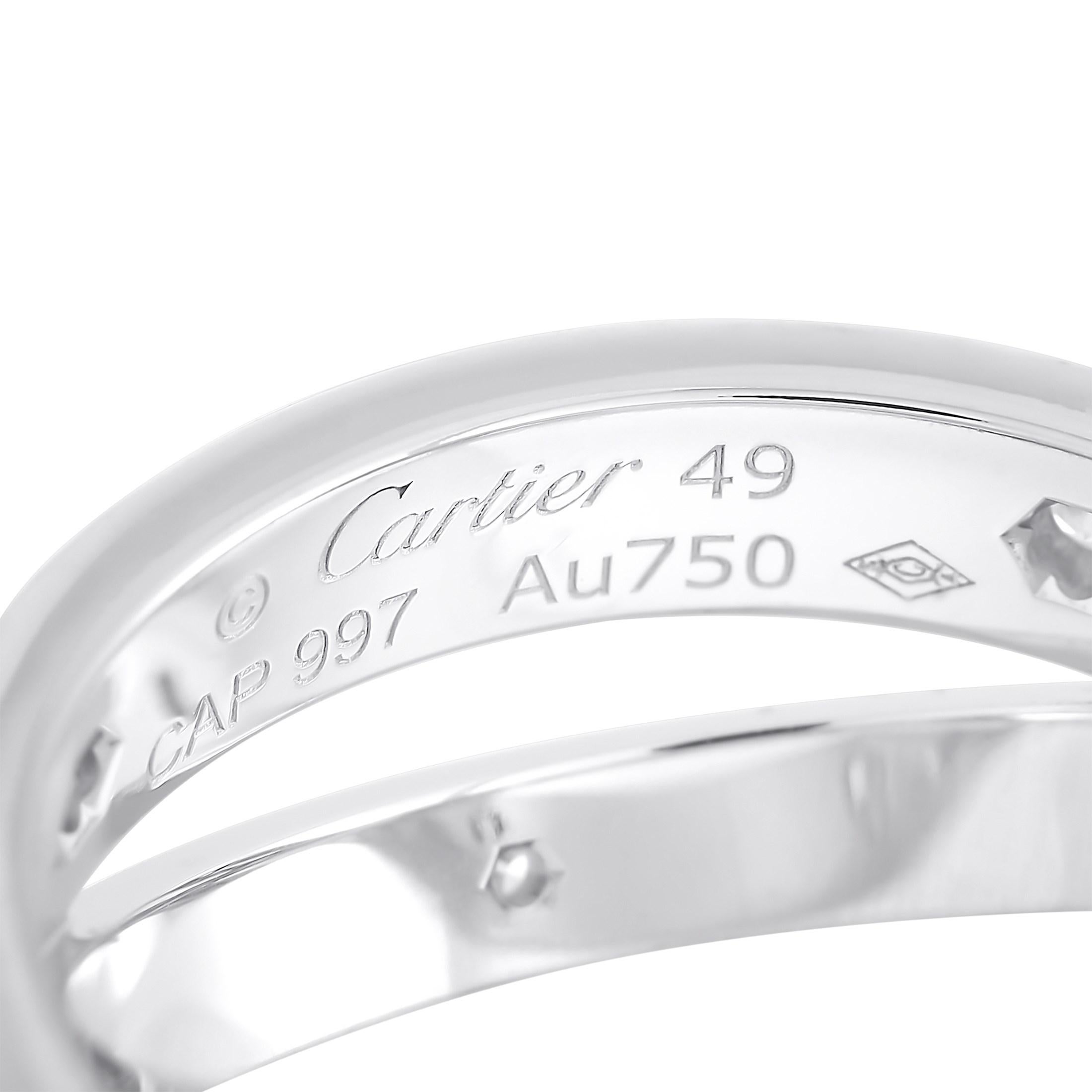 Women's Cartier Astro Love 18 Karat White Gold Diamond Ring